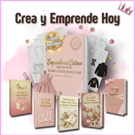 Crea / Emprende con +500 moldes de costura  + bonos exclusivos de regalo ✧
